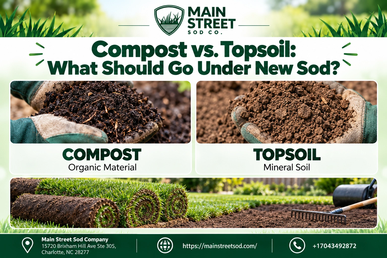 Compost vs. Topsoil: What Should Go Under New Sod