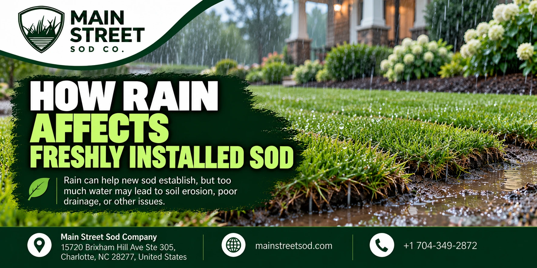 How Rain Affects Freshly Installed Sod