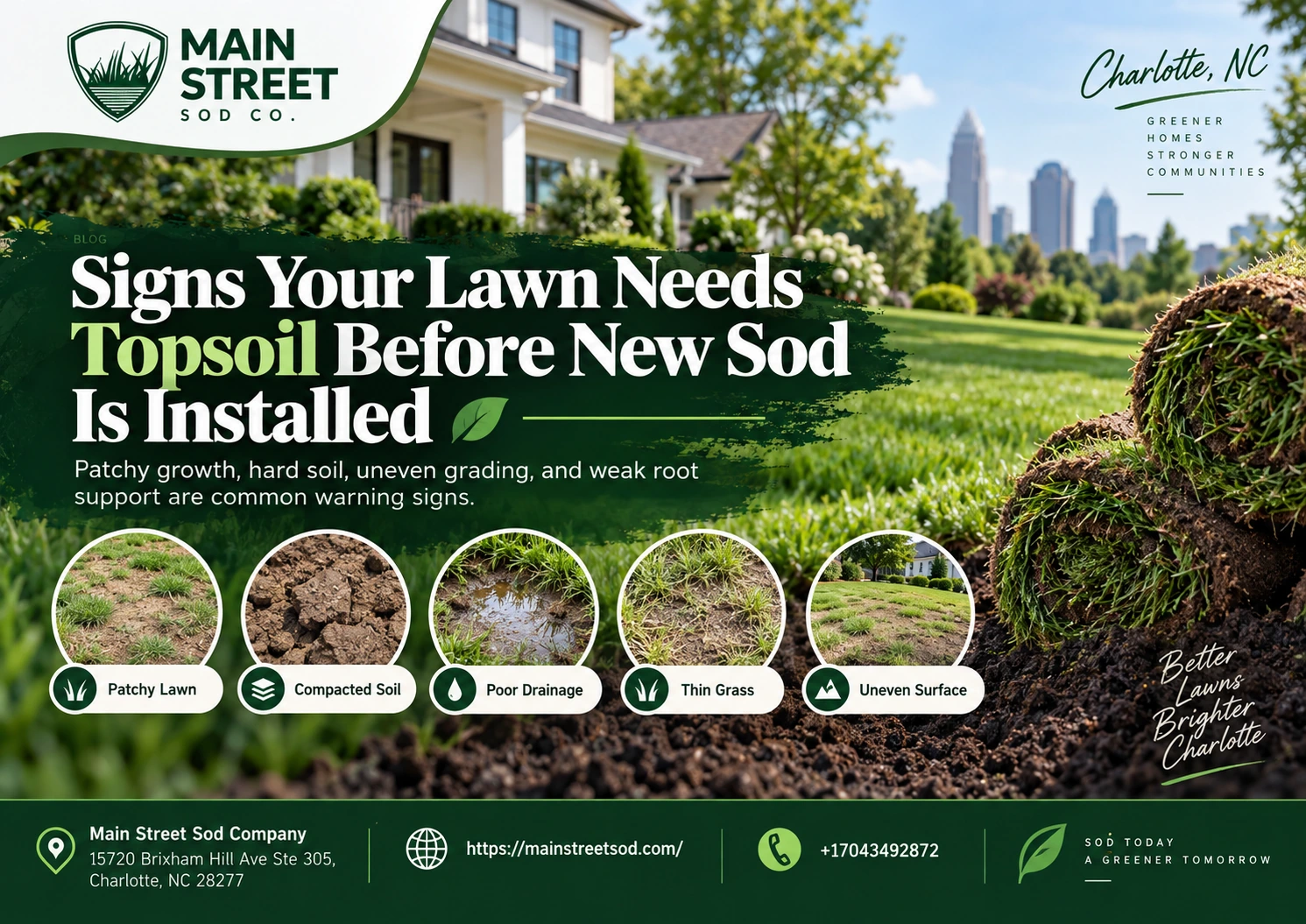 signs your lawn needs topsoil before new sod is installed