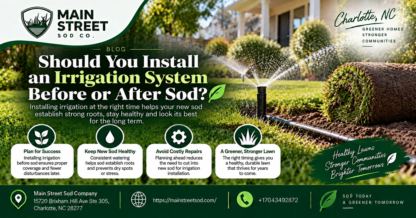 should you install an irrigation system before or after sod