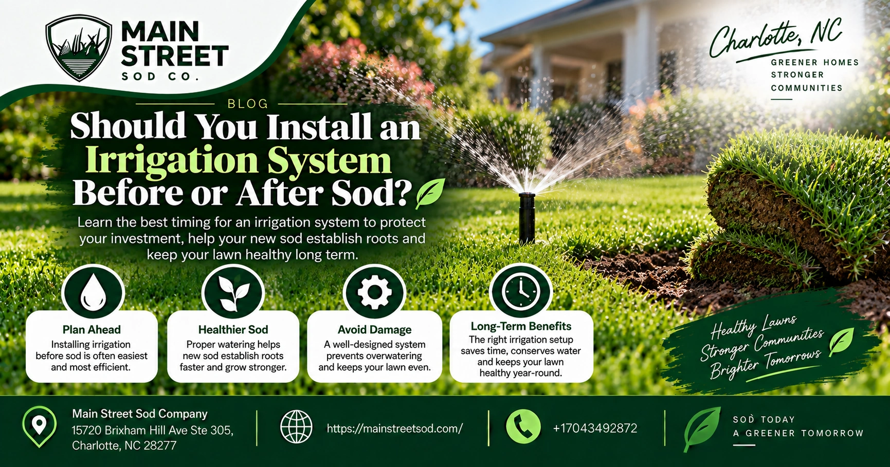 should you install an irrigation system before or after sod