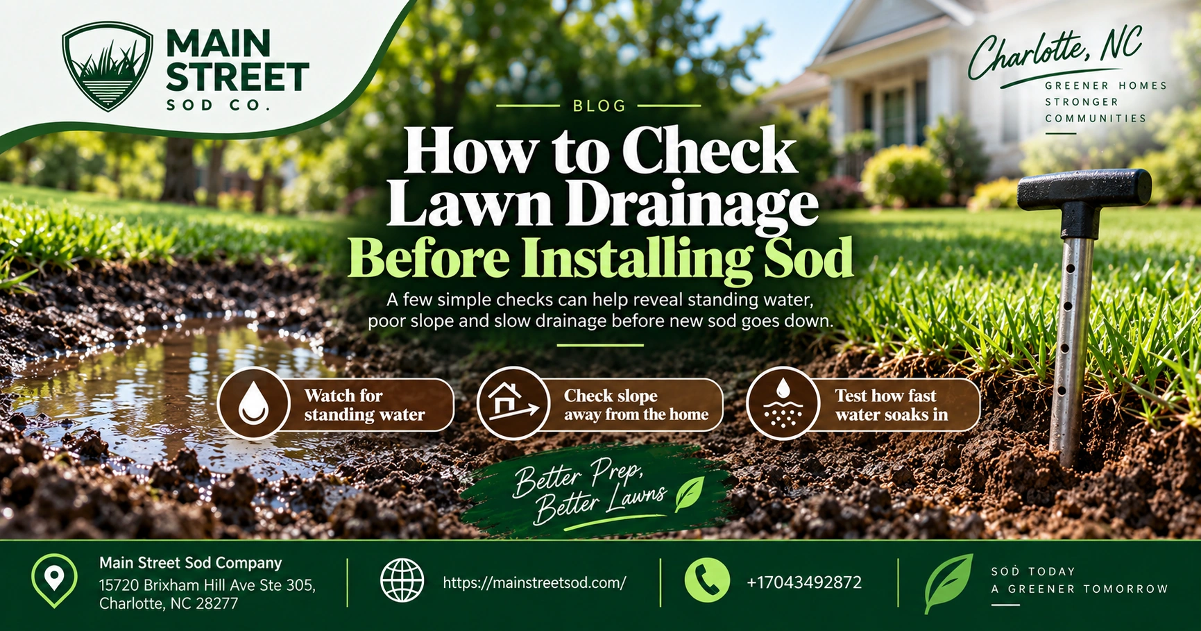 How to Check Lawn Drainage Before Installing Sod