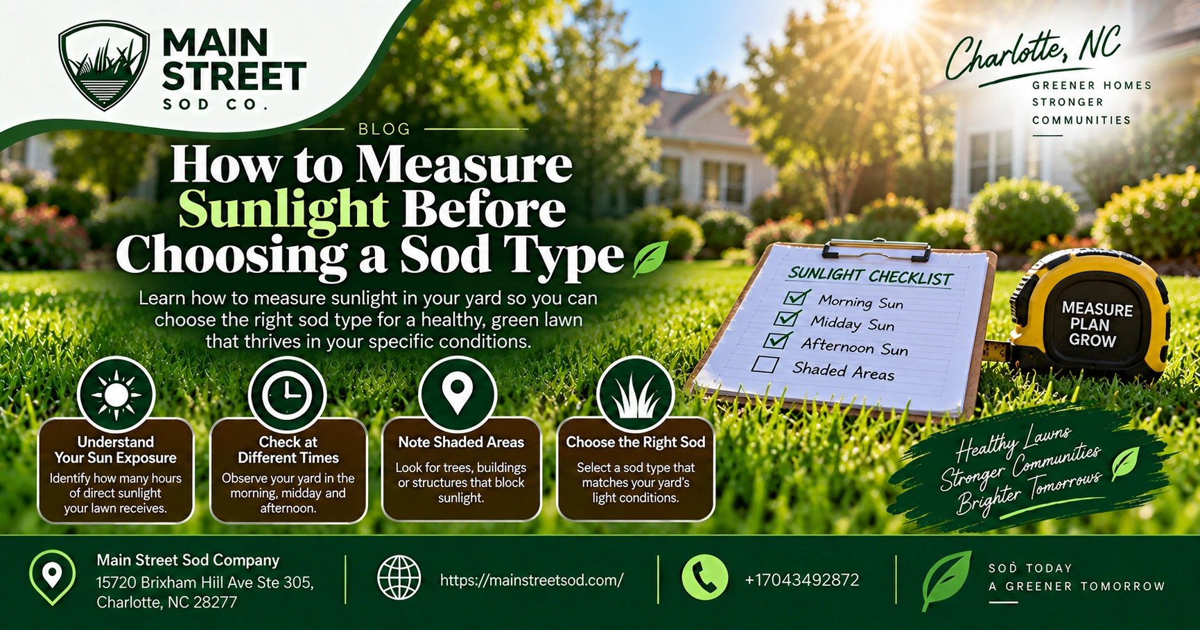 how to measure sunlight before choosing a sod type