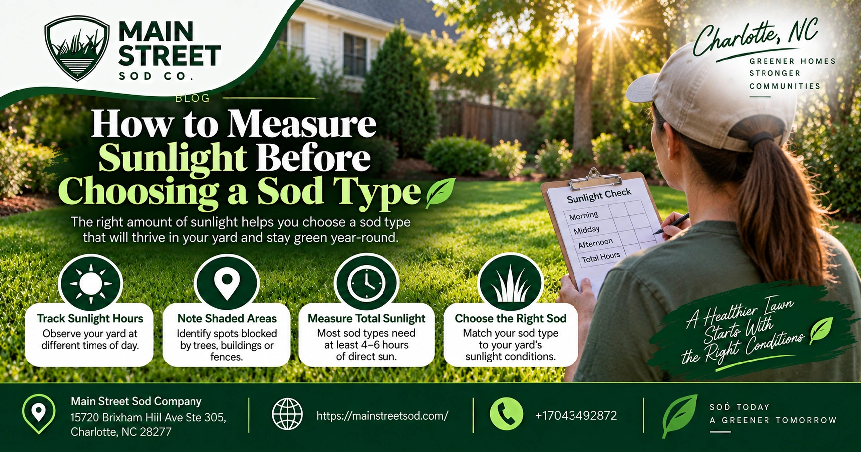 how to measure sunlight before choosing a sod type