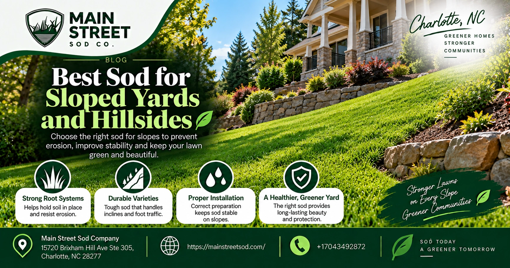 Best Sod for Sloped Yards and Hillsides