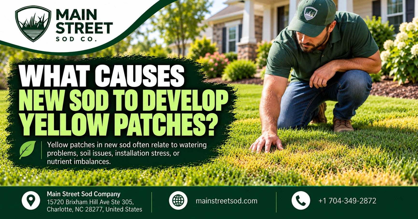 What Causes New Sod to Develop Yellow Patches