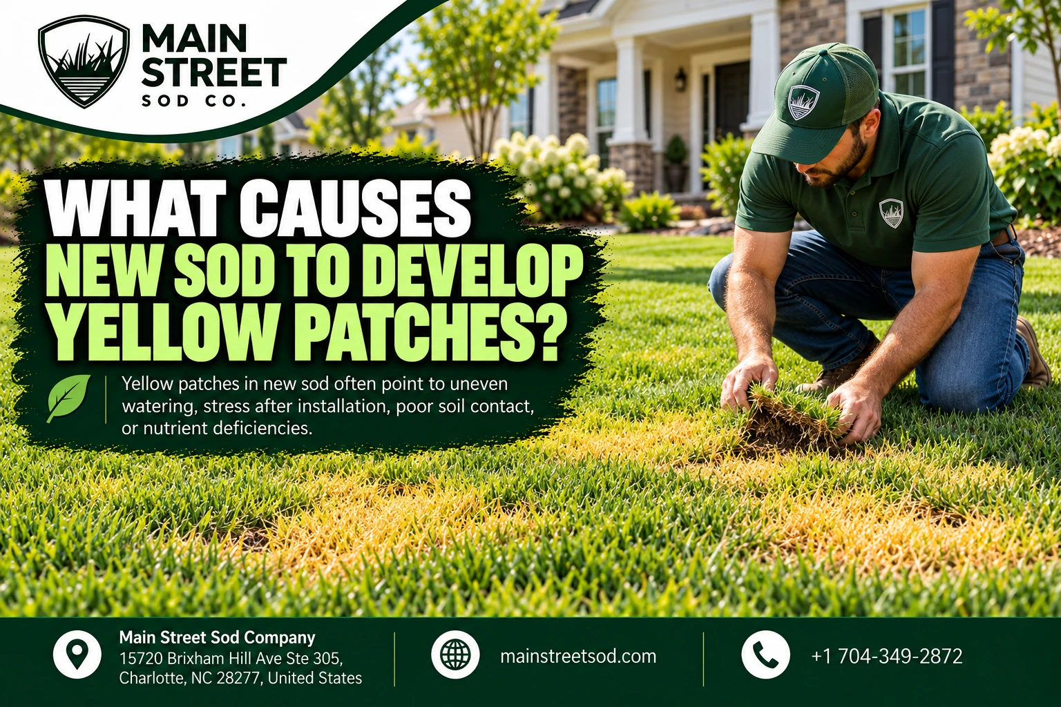 What Causes New Sod to Develop Yellow Patches? 1 What Causes New Sod to Develop Yellow Patches