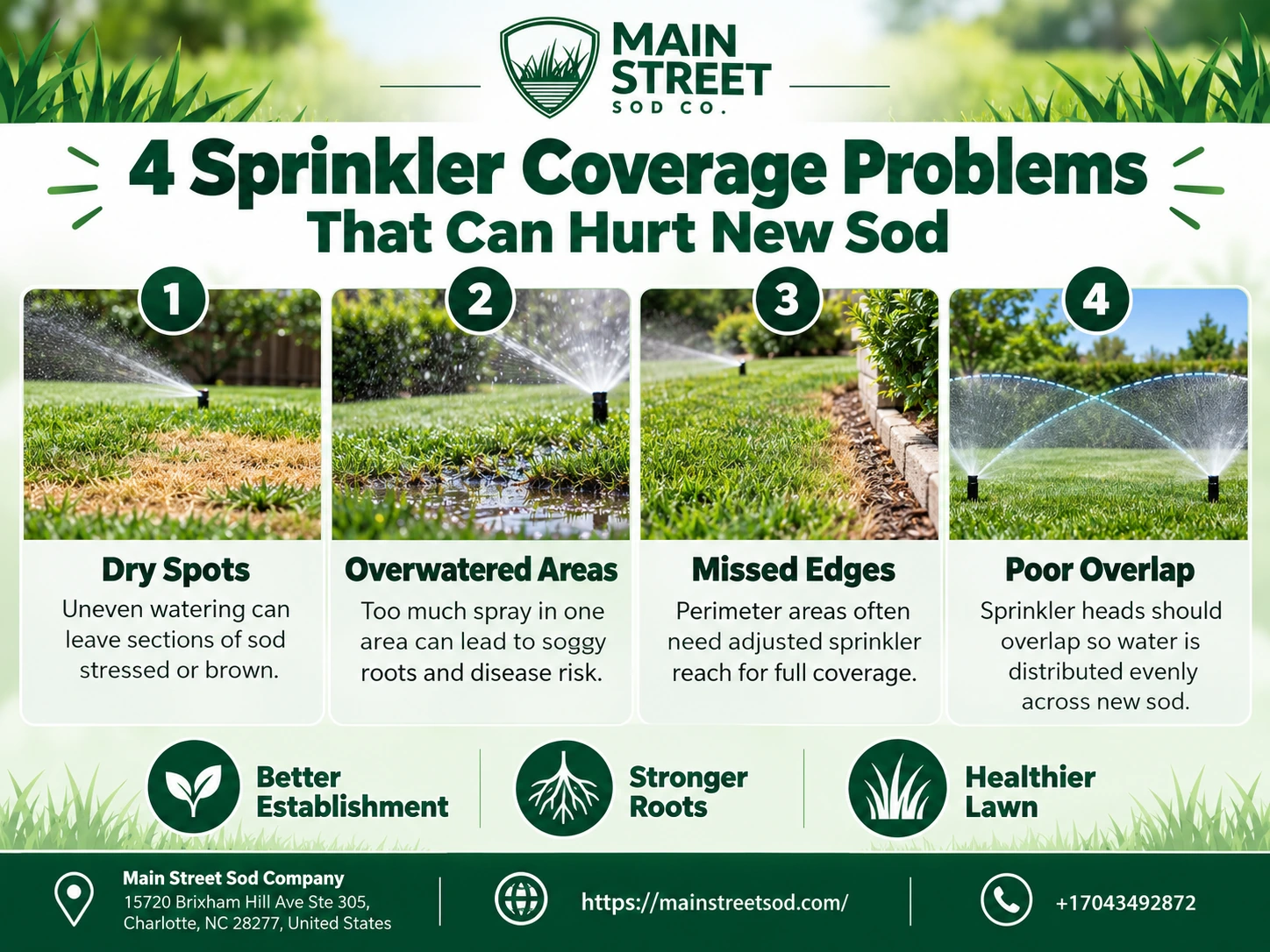 How Sprinkler Coverage Affects New Sod Growth